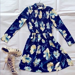 Navy floral dress - Worn once